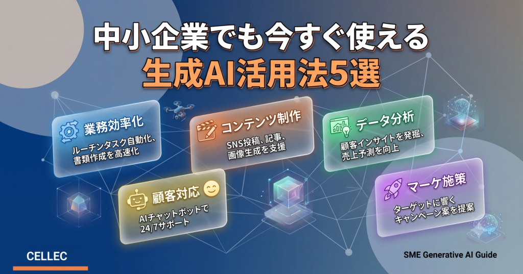 中小企業でも今すぐ使える!生成AI活用術5選
