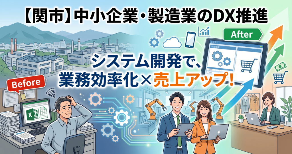 【関市の中小企業・製造業向け】業務効率化と売上アップを同時に叶えるシステム開発・DX推進のポイント