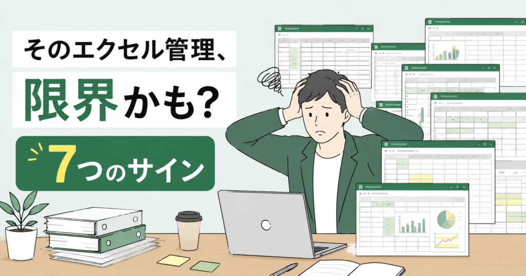 エクセル管理の限界サイン7つ|中小企業が「脱エクセル」すべきタイミングと解決策