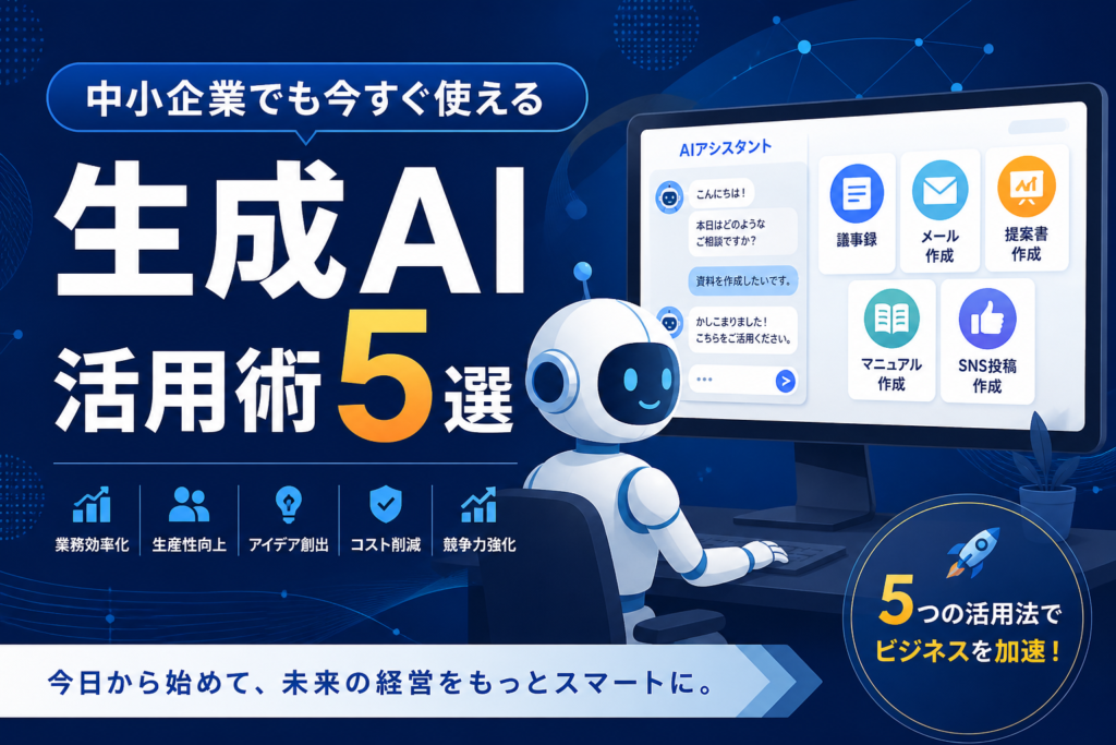 中小企業でも今すぐ使える!生成AI活用術5選
