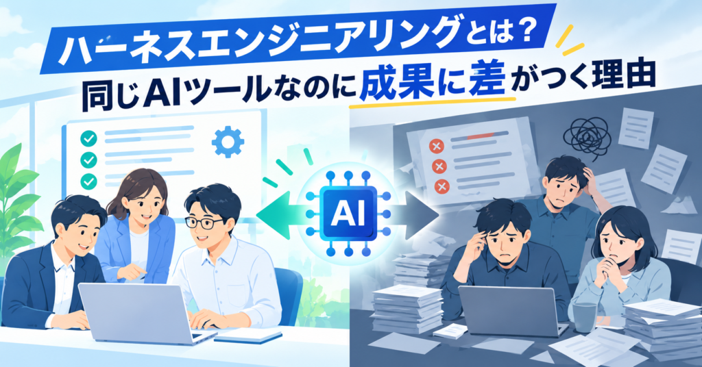 ハーネスエンジニアリングとは?同じAIツールなのに成果に差がつく理由